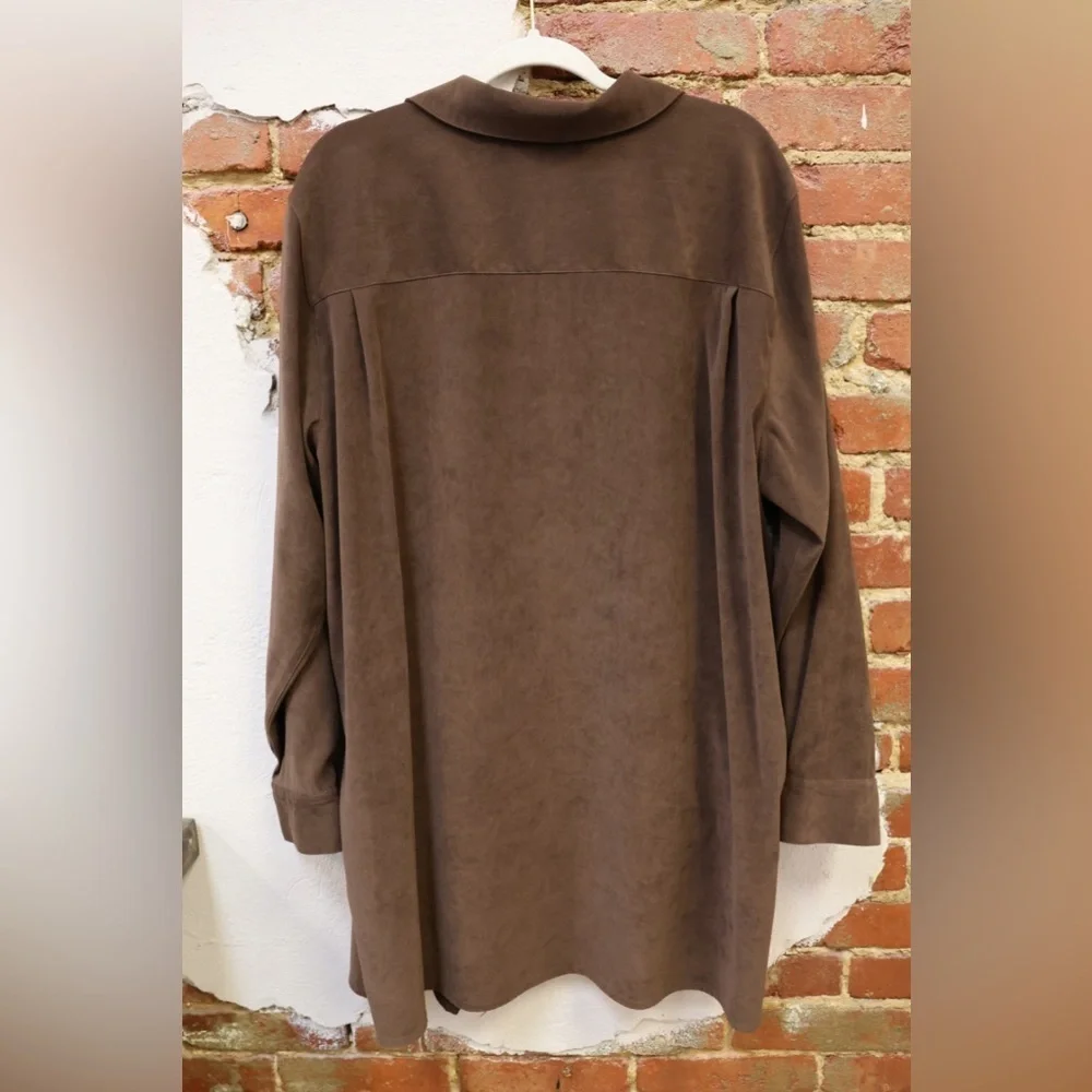 vintage button down shacket shirt/dress - Picture 3 of 7